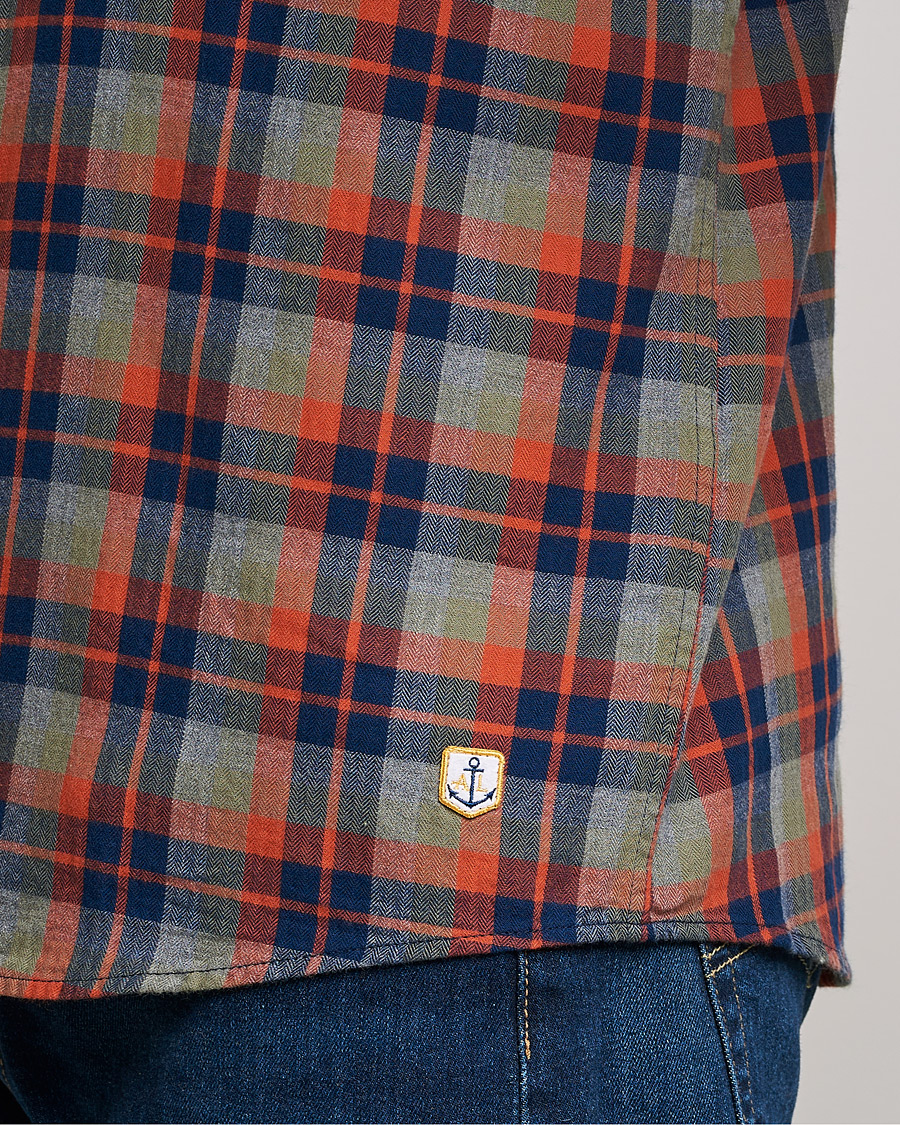 Homme | Chemises | Armor-lux | Chemise Flannel Shirt Green Blue