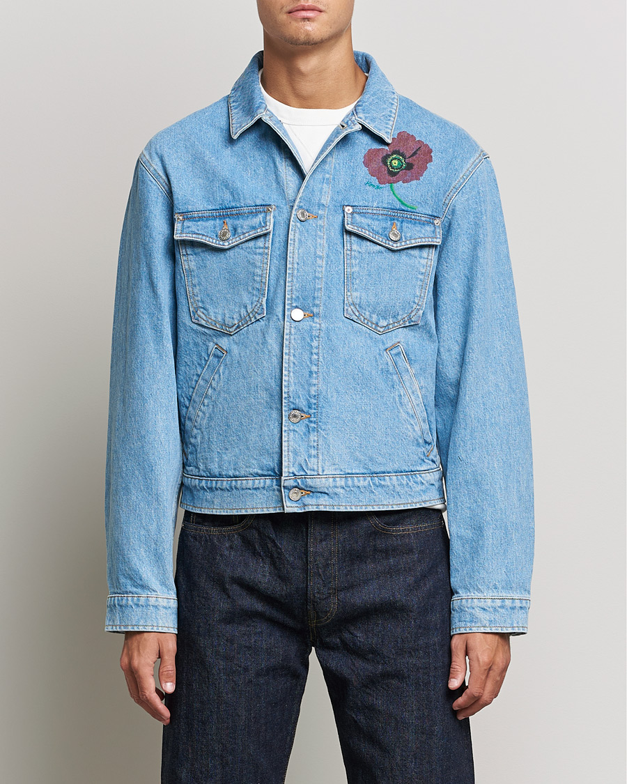 Homme | Manteaux Et Vestes | KENZO | Trucker Denim Jacket Sky Blue