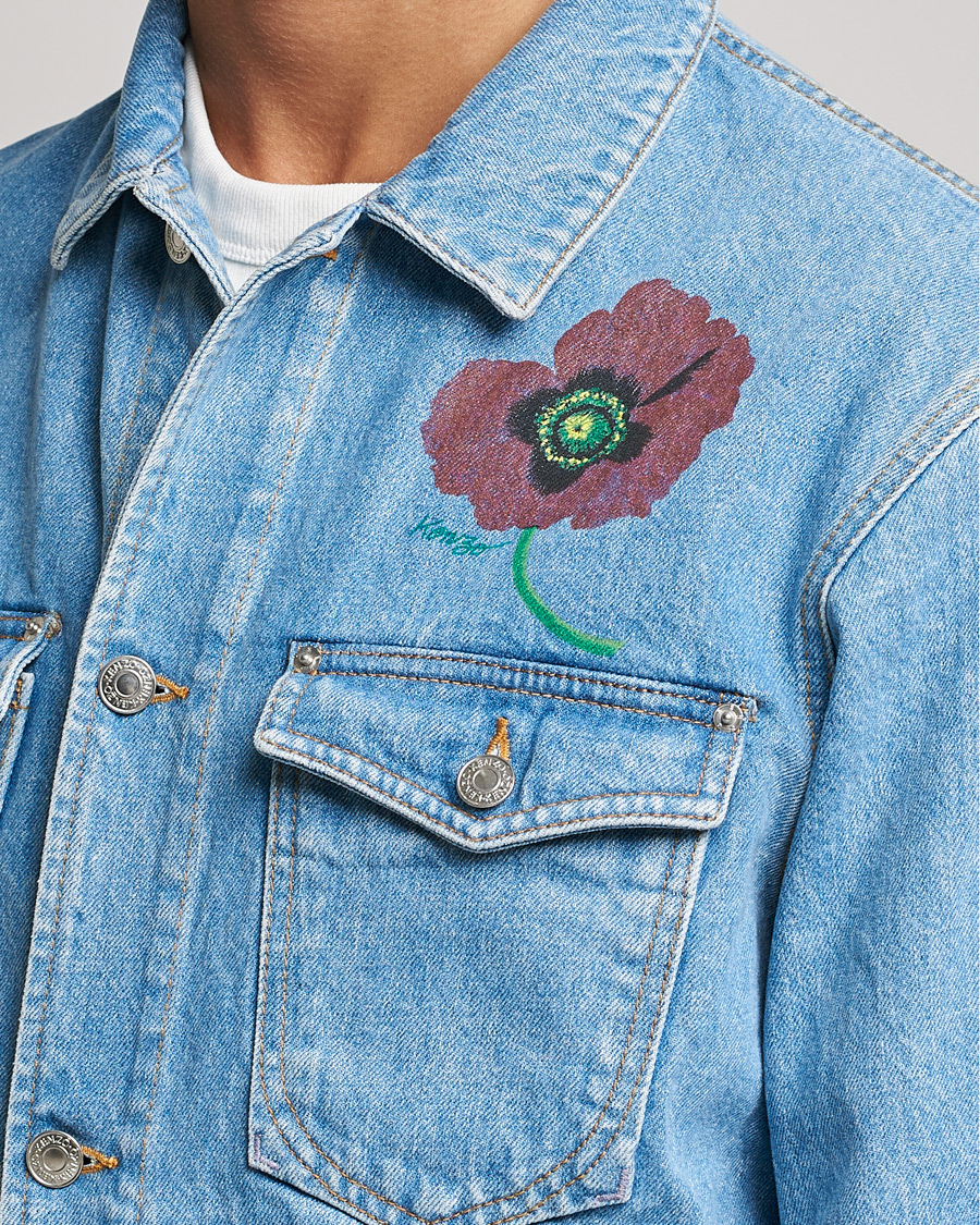 Homme | Manteaux Et Vestes | KENZO | Trucker Denim Jacket Sky Blue