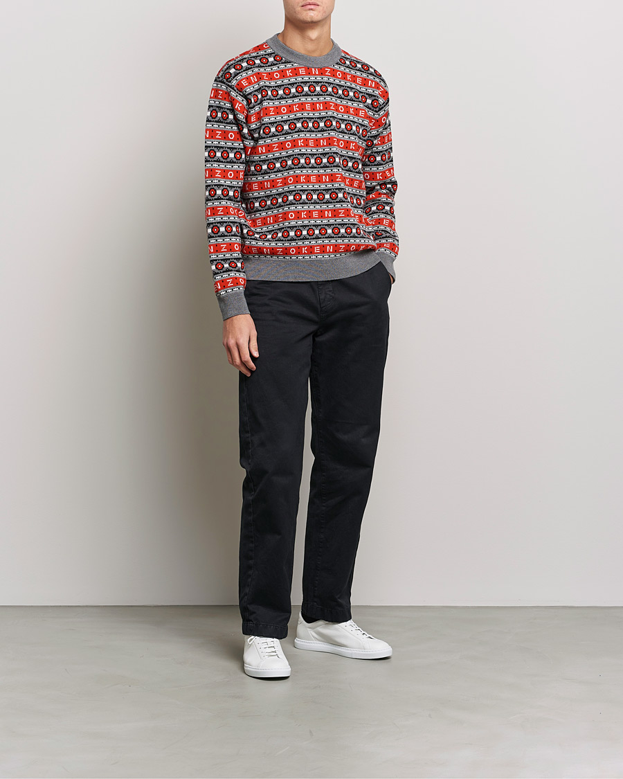 Homme | Pulls Et Tricots | KENZO | Jacquard Jumper Medium Red