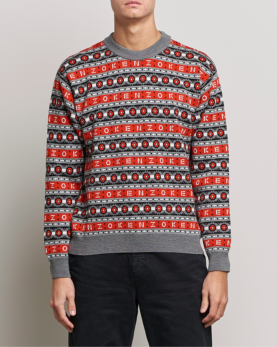 Homme | Pulls Et Tricots | KENZO | Jacquard Jumper Medium Red