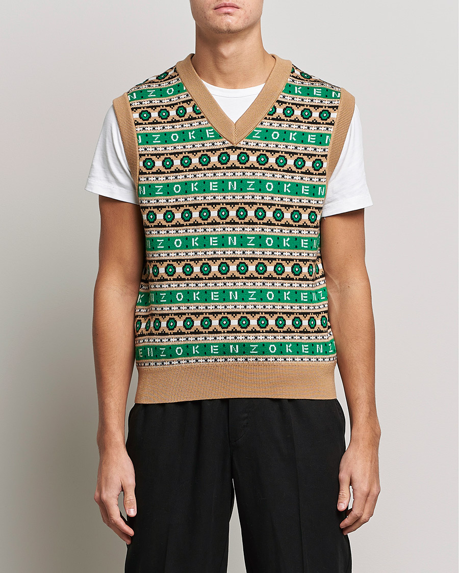 Homme | Pulls Et Tricots | KENZO | Jacquard Vest Grass Green