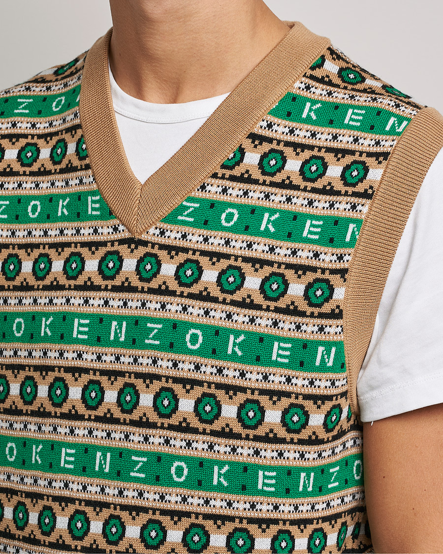 Homme | Pulls Et Tricots | KENZO | Jacquard Vest Grass Green