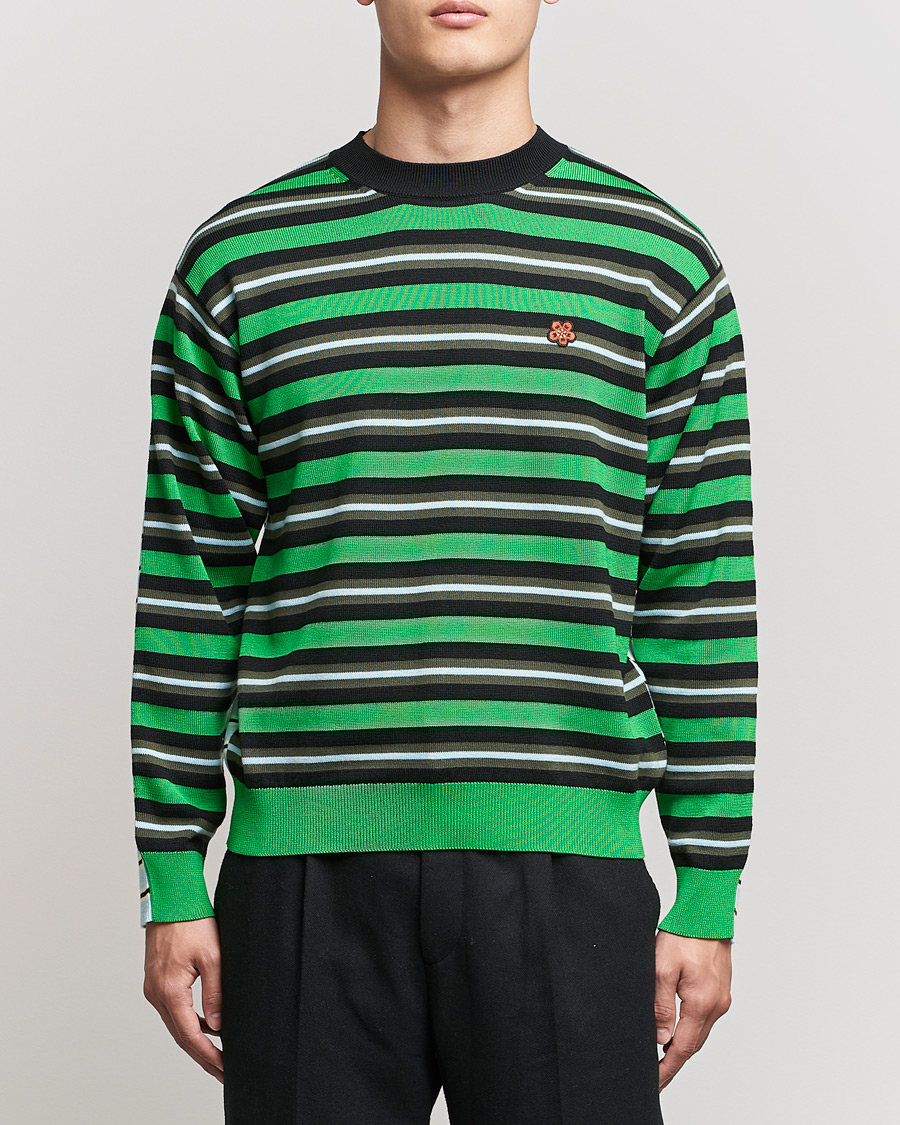 Homme | Pulls Et Tricots | KENZO | Stripes Wool Knitted Jumper Grass Green