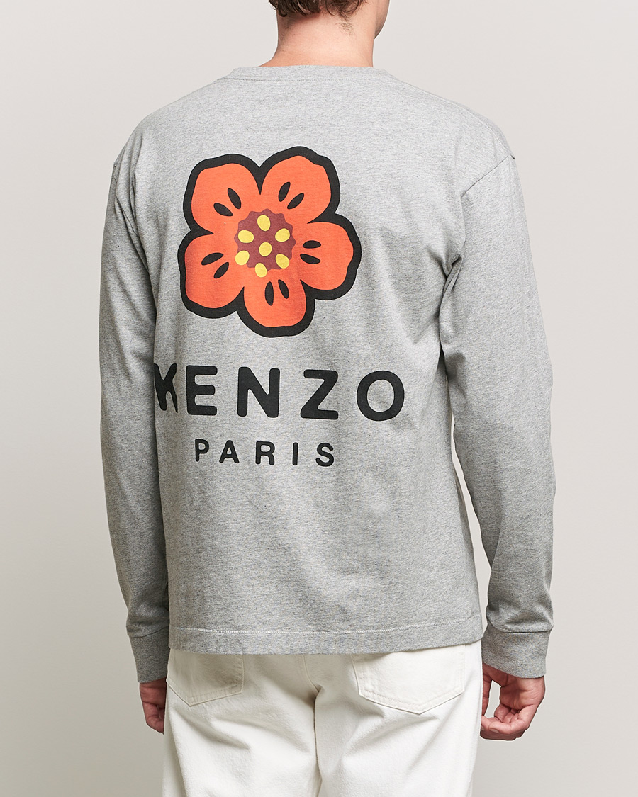 Homme | T-shirts | KENZO | Logo Classic Long Sleeve Tee Pearl Grey