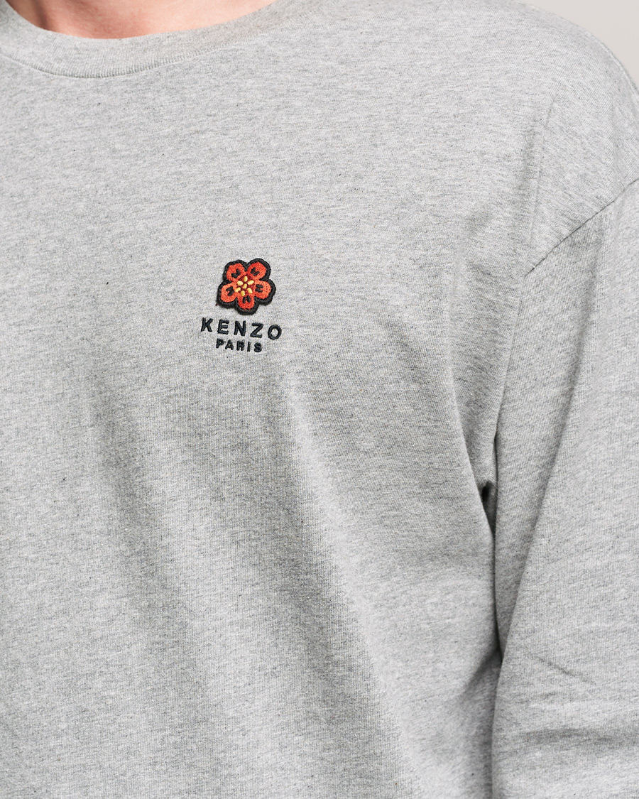 Homme | T-shirts | KENZO | Logo Classic Long Sleeve Tee Pearl Grey
