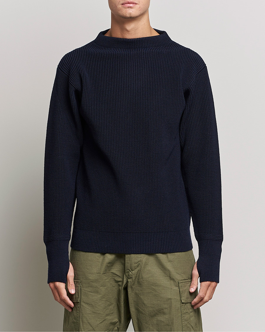 Homme | Pulls Et Tricots | Andersen-Andersen | Sailor Wool Crewneck Navy Blue