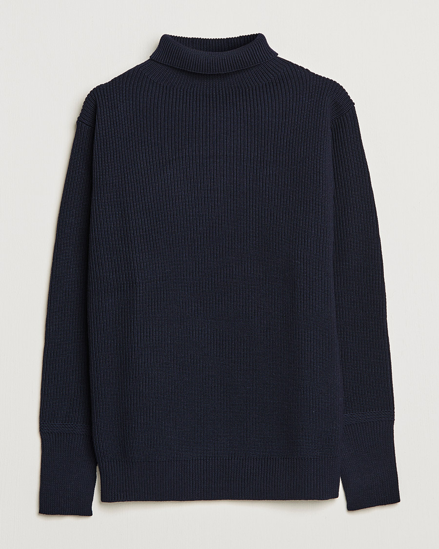 Homme | Pulls Et Tricots | Andersen-Andersen | Sailor Wool Turtleneck Navy Blue