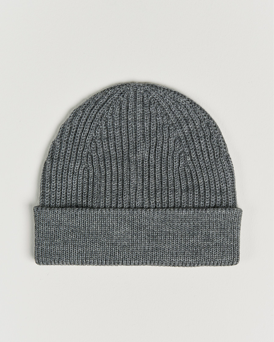 Homme | Andersen-Andersen Merino Wool Rib Beanie Grey | Andersen-Andersen | Merino Wool Rib Beanie Grey