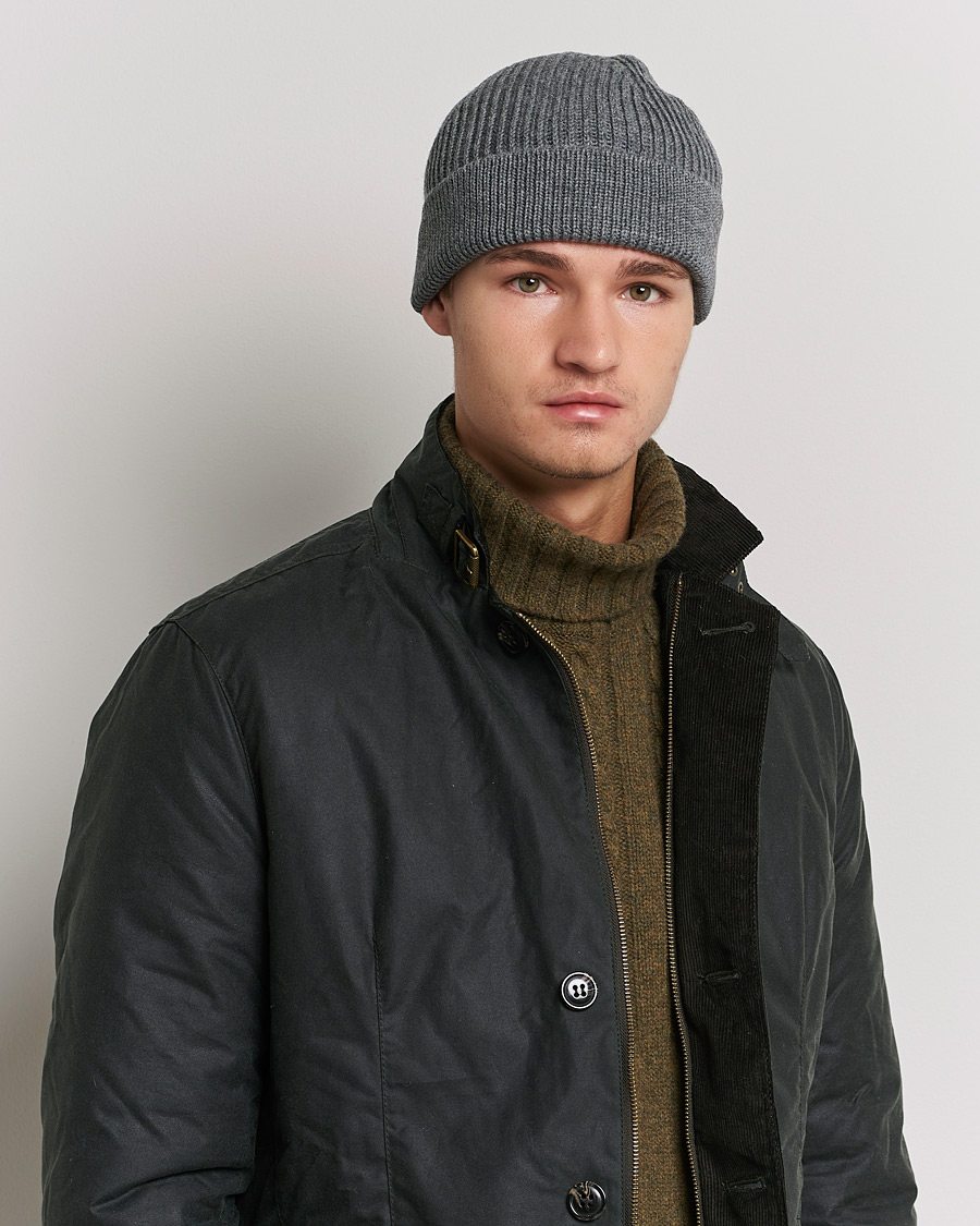 Homme | Andersen-Andersen Merino Wool Rib Beanie Grey | Andersen-Andersen | Merino Wool Rib Beanie Grey
