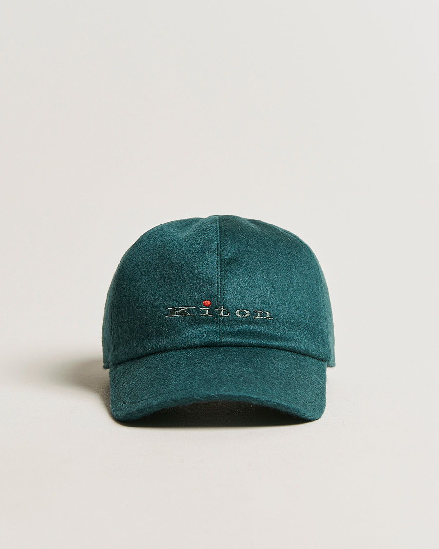 Homme | Kiton Cashmere Baseball Cap Dark Green | Kiton | Cashmere Baseball Cap Dark Green