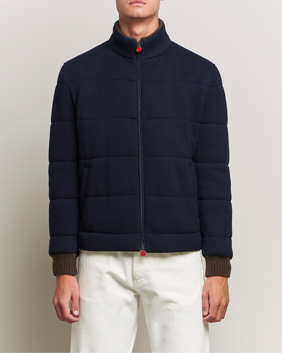 Homme | Manteaux Et Vestes | Kiton | Pile Cashmere Down Jacket Navy