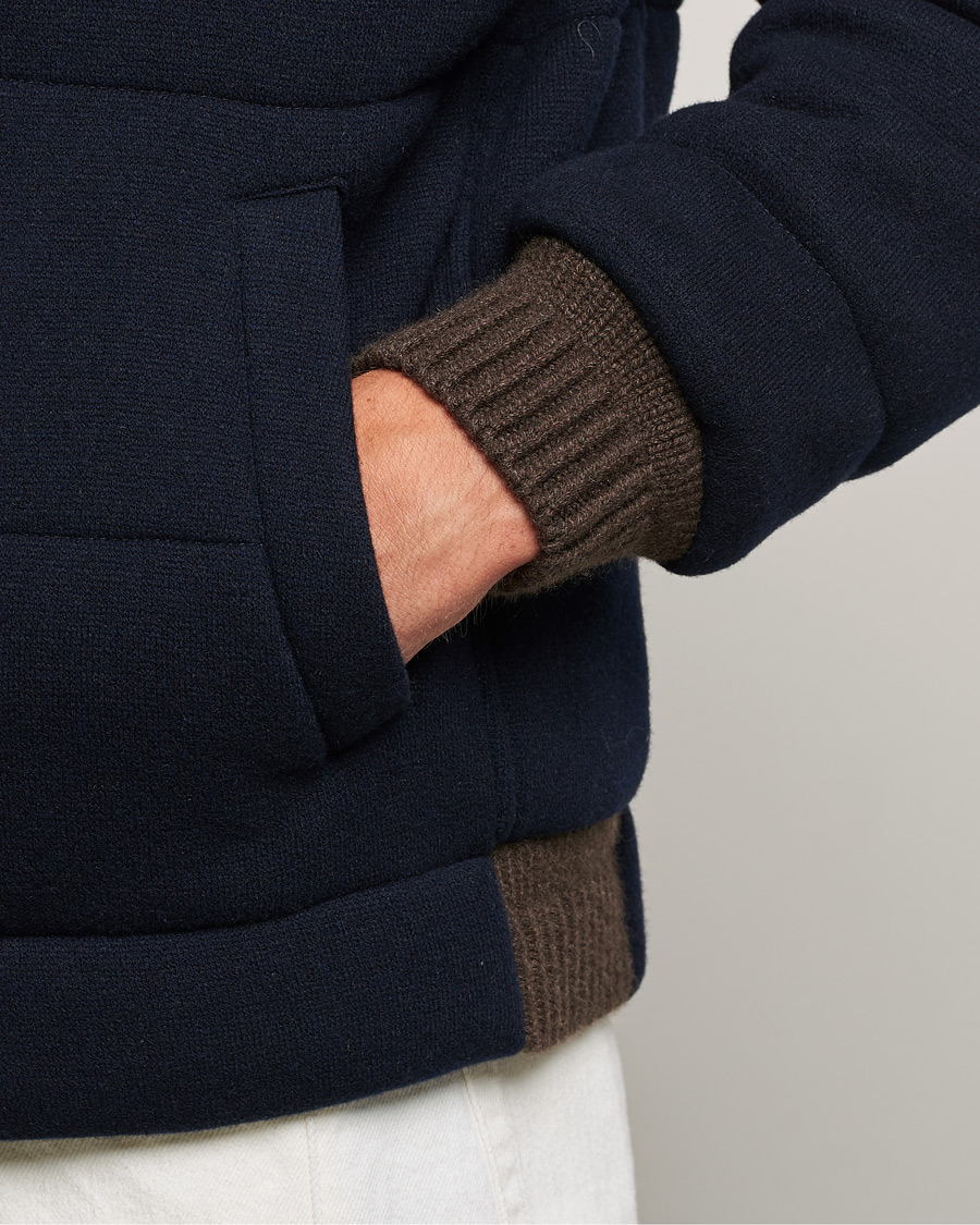 Homme | Manteaux Et Vestes | Kiton | Pile Cashmere Down Jacket Navy