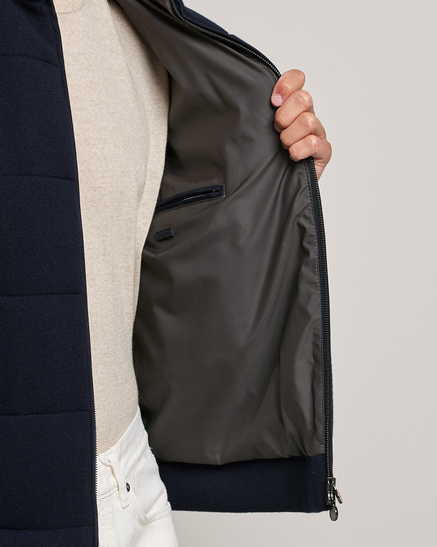 Homme | Manteaux Et Vestes | Kiton | Pile Cashmere Down Jacket Navy