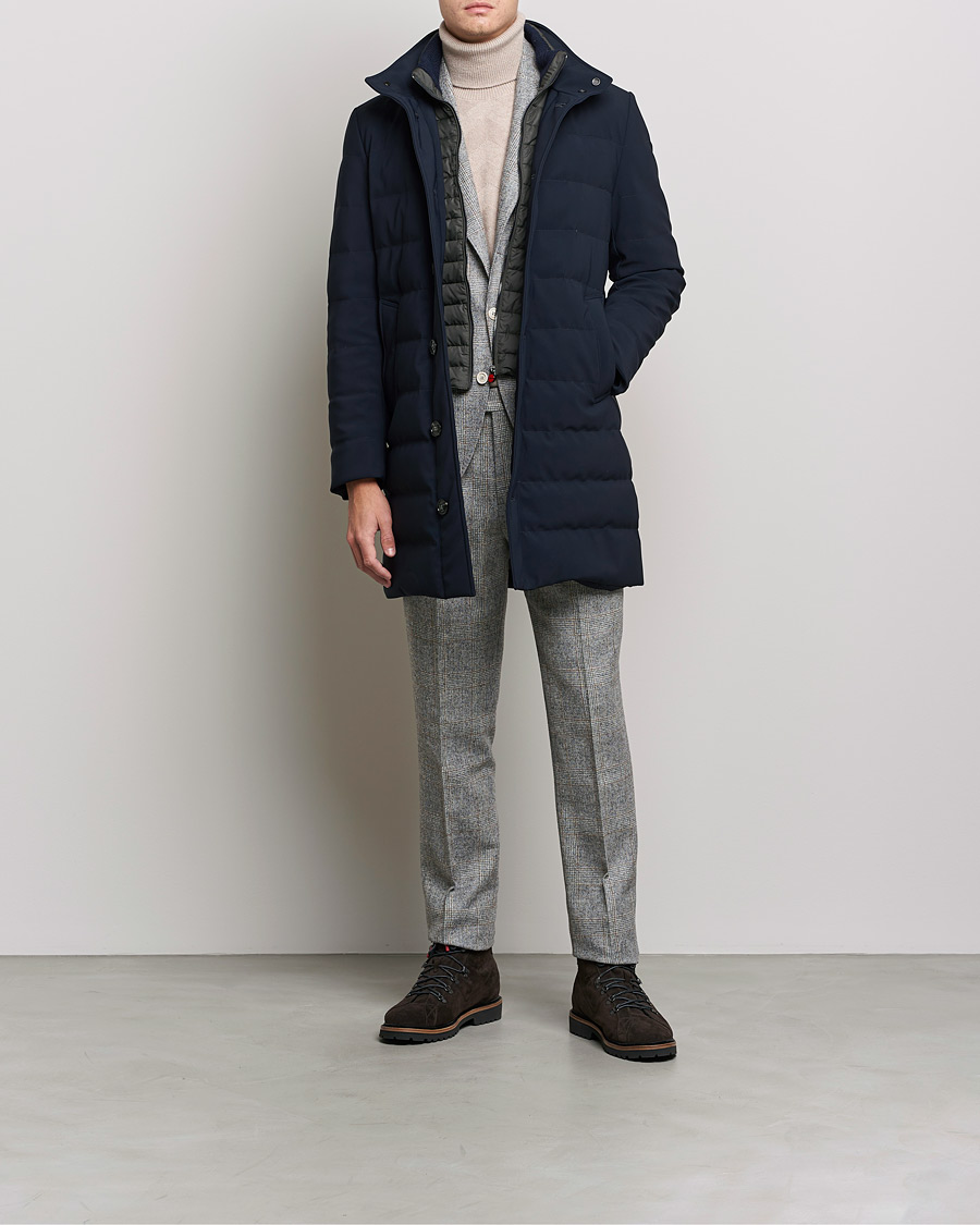 Homme | Manteaux Et Vestes | Kiton | Technical Down Coat Navy