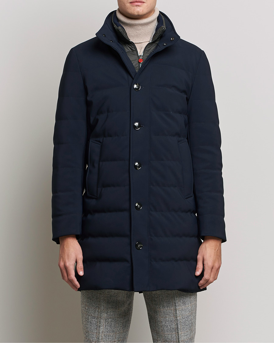 Homme | Manteaux Et Vestes | Kiton | Technical Down Coat Navy