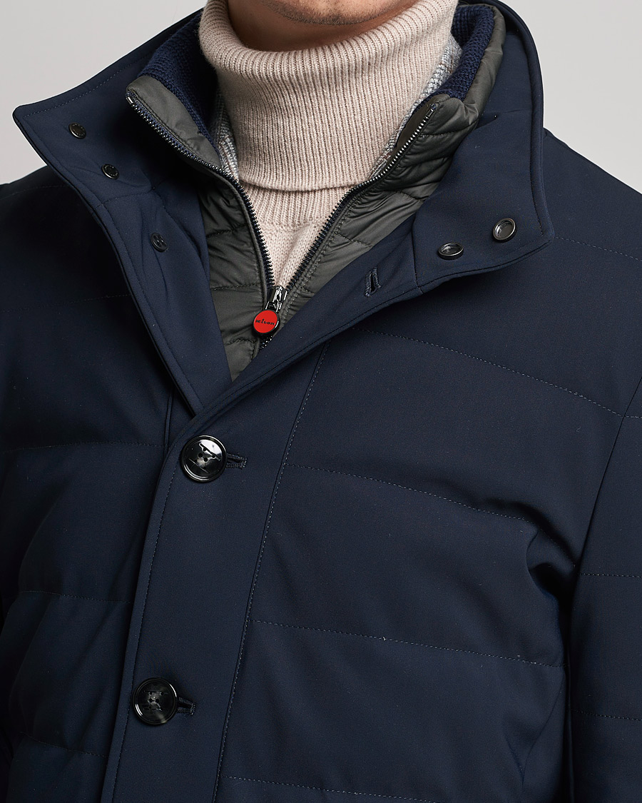 Homme | Manteaux Et Vestes | Kiton | Technical Down Coat Navy