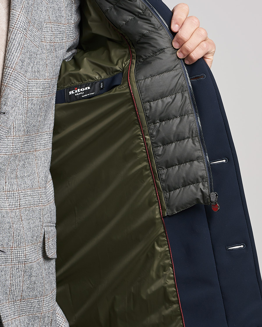 Homme | Manteaux Et Vestes | Kiton | Technical Down Coat Navy