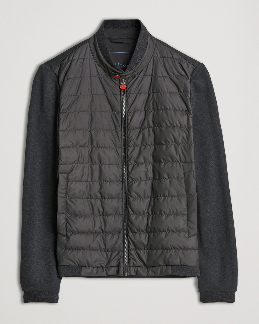Homme | Manteaux Et Vestes | Kiton | Cotton/Cashmere Hybrid Jacket Charcoal