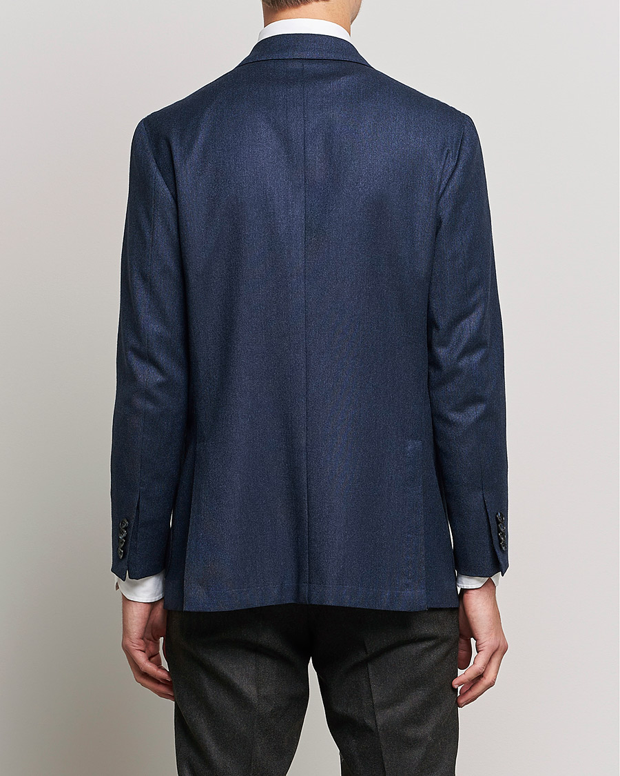 Homme | Blazers | Kiton | Wool/Cashmere Hopsack DB Blazer Navy