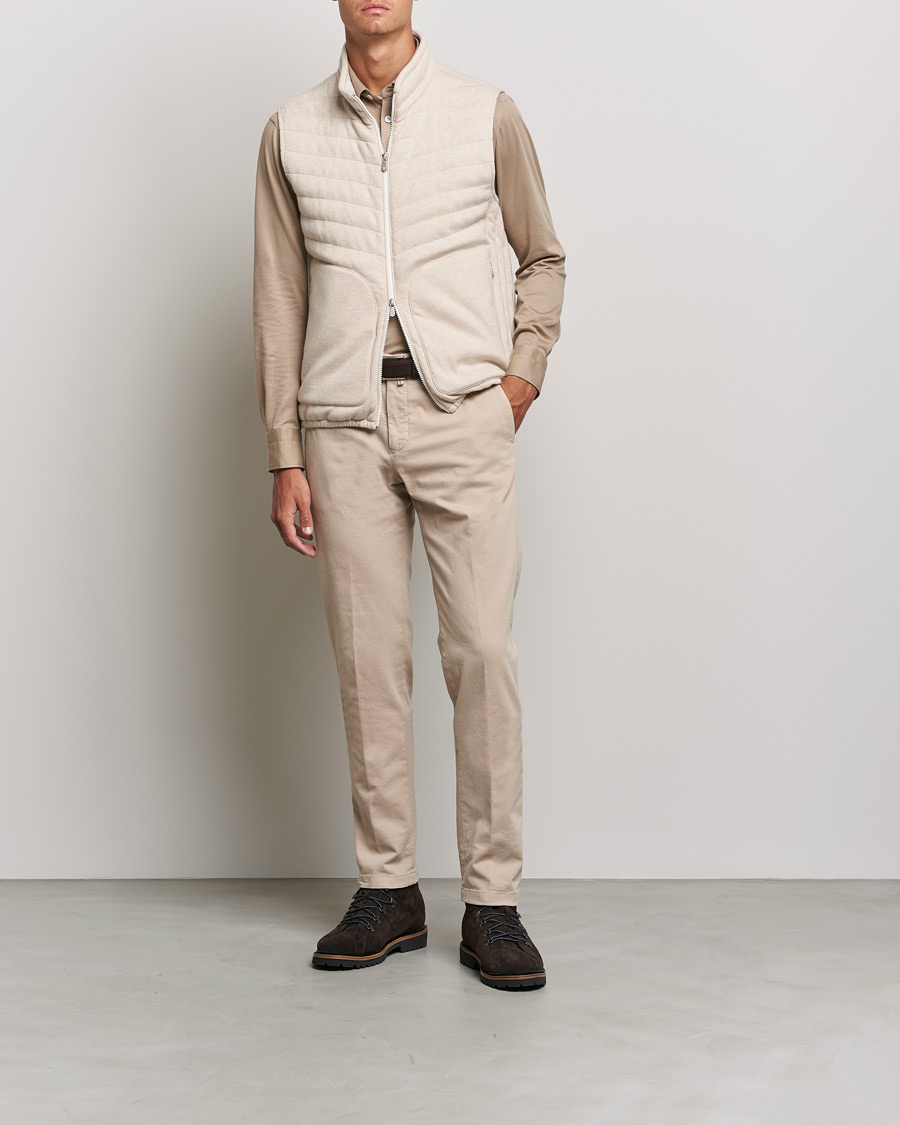 Homme | Pulls Et Tricots | Kiton | Long Sleeve Polo Shirt Beige