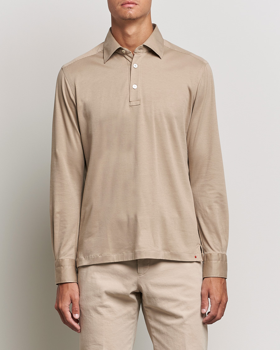 Homme | Pulls Et Tricots | Kiton | Long Sleeve Polo Shirt Beige