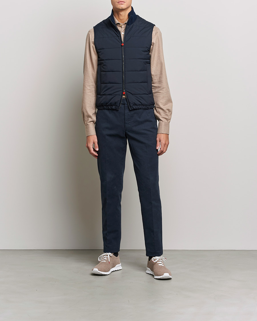 Homme | Chemises | Kiton | Slim Fit Flannel Shirt Beige