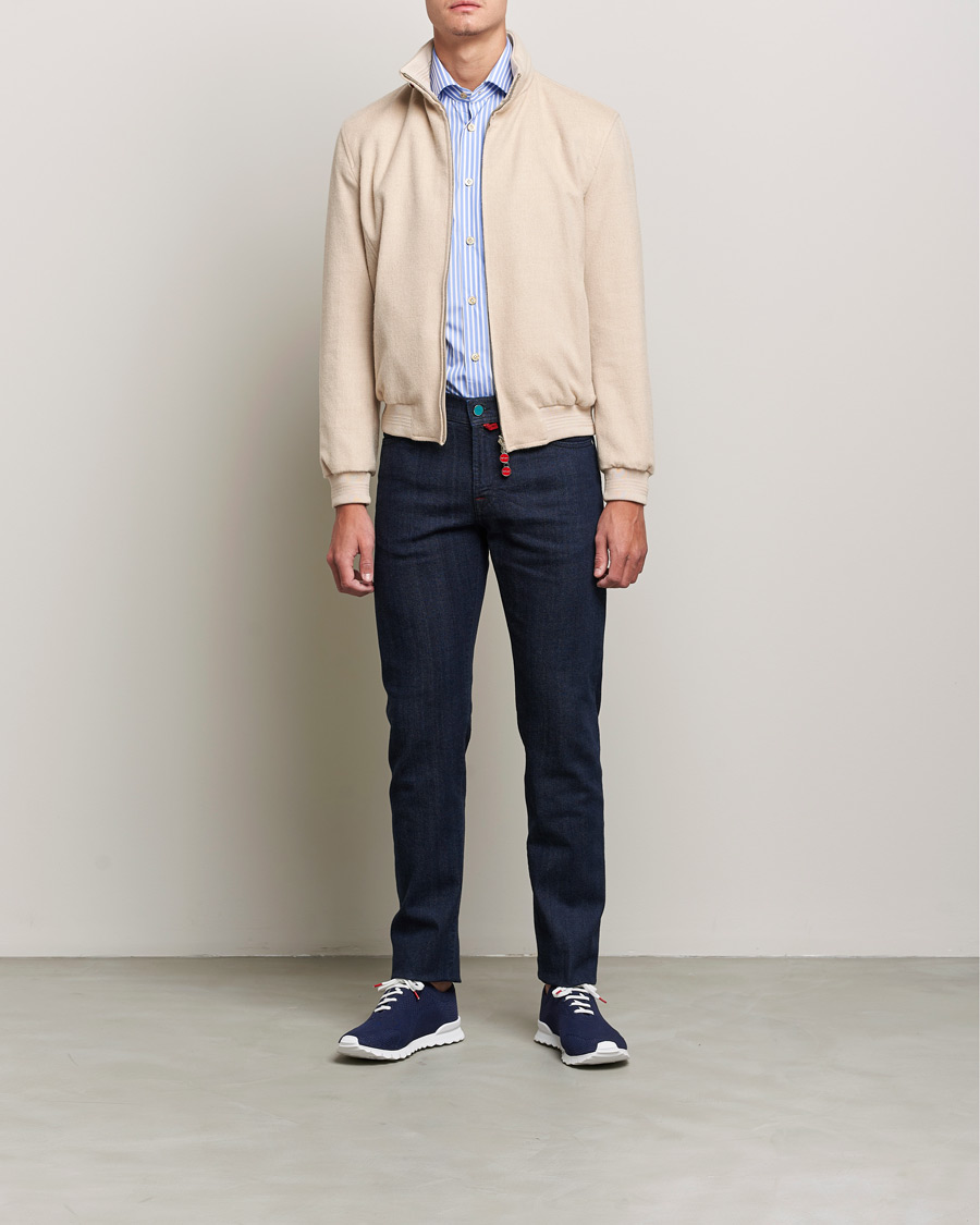 Homme | Chemises | Kiton | Slim Fit Striped Dress Shirt Light Blue