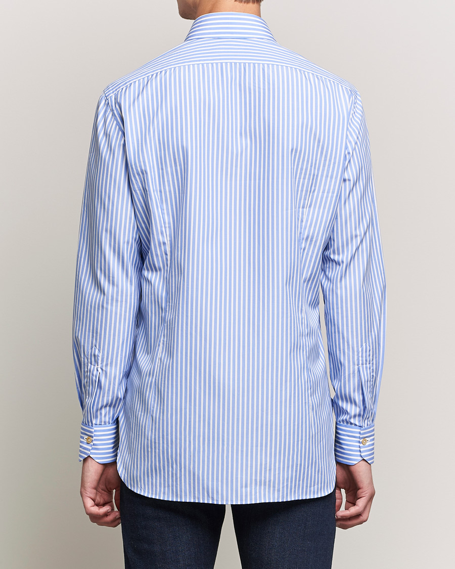 Homme | Chemises | Kiton | Slim Fit Striped Dress Shirt Light Blue