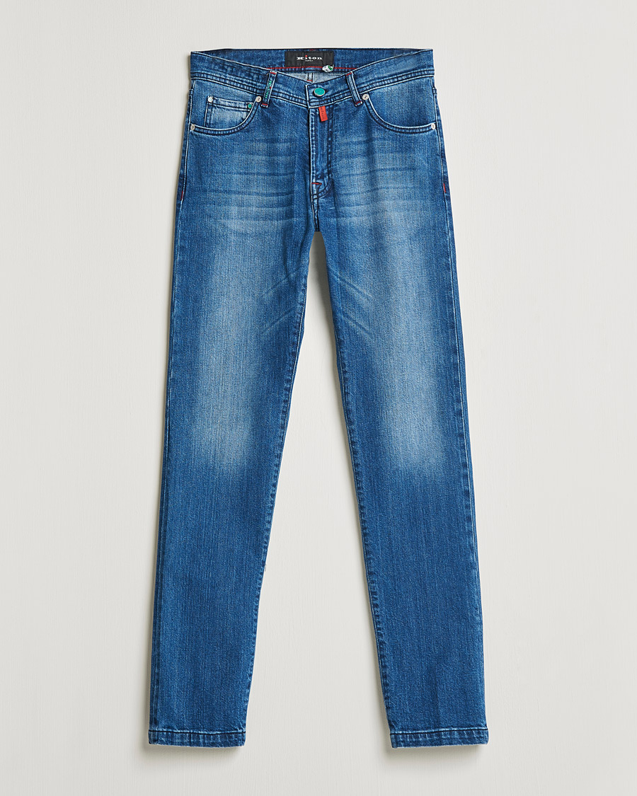 Homme | Jeans | Kiton | Slim Fit Stretch Jeans Medium Blue Wash