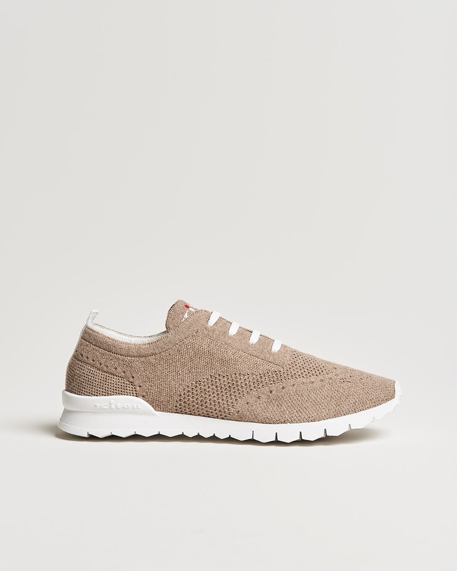 Homme | Kiton Cashmere Mesh Running Sneakers Beige | Kiton | Cashmere Mesh Running Sneakers Beige