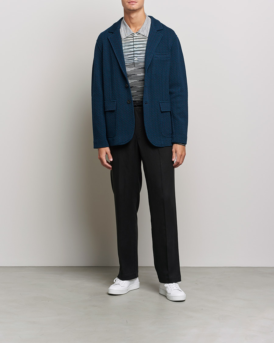 Homme | Blazers | Missoni | Zig Zag Knitted Blazer Navy