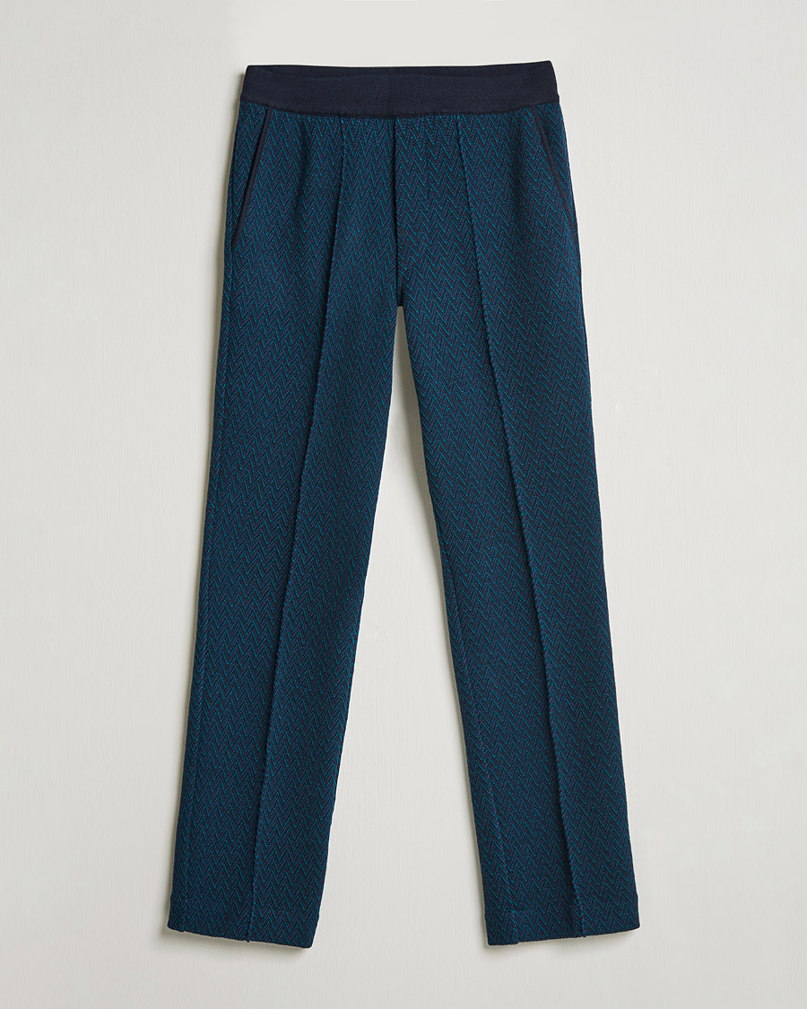 Homme | Pantalons | Missoni | Zig Zag Knitted Trousers Navy