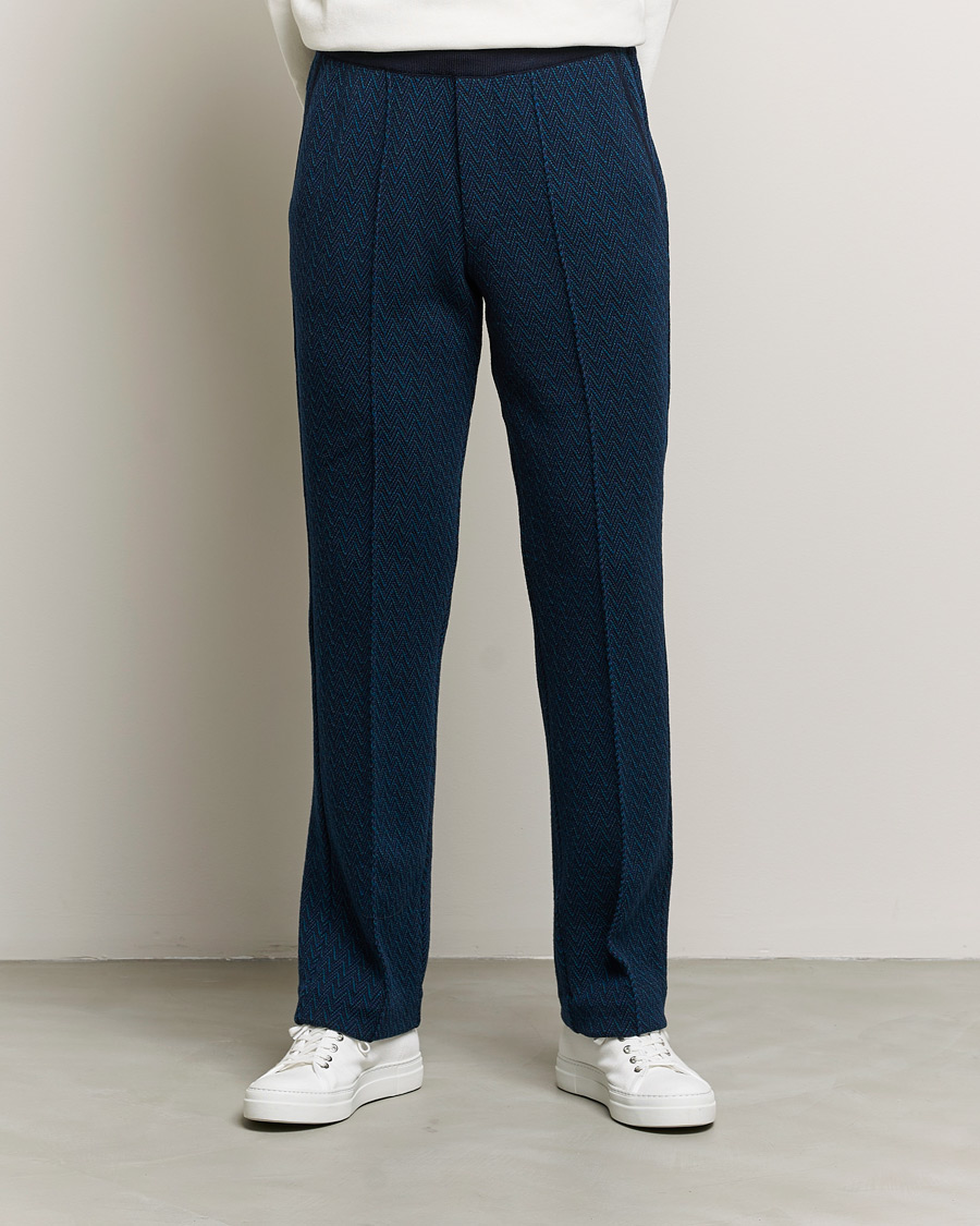 Homme | Pantalons | Missoni | Zig Zag Knitted Trousers Navy