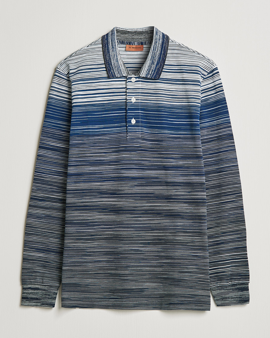 Homme | Pulls Et Tricots | Missoni | Fiammato Piquet Polo Navy/White