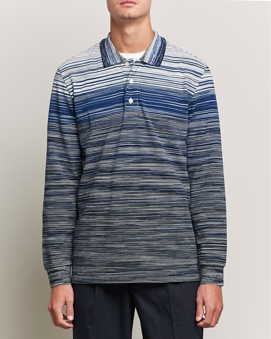 Homme | Pulls Et Tricots | Missoni | Fiammato Piquet Polo Navy/White