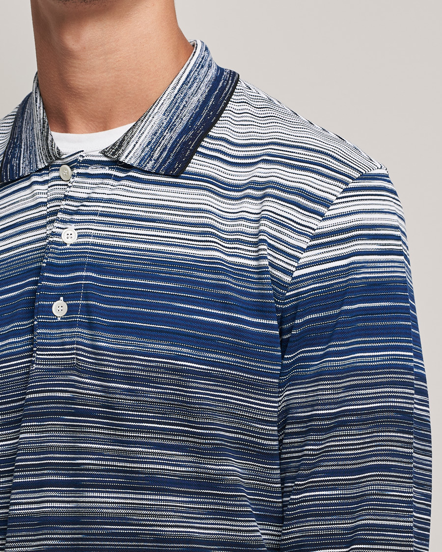 Homme | Pulls Et Tricots | Missoni | Fiammato Piquet Polo Navy/White