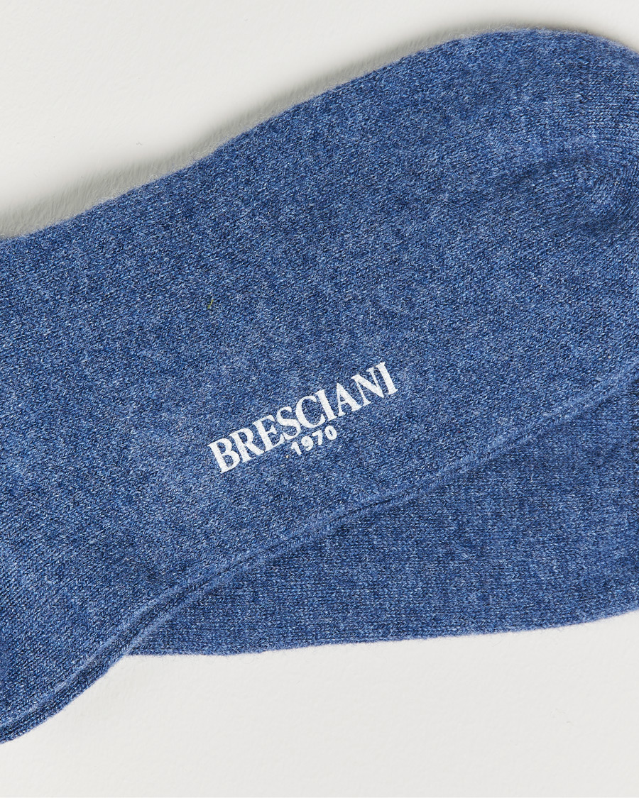 Homme | Sous-Vêtements Et Chaussettes | Bresciani | Pure Cashmere Socks Blue Melange