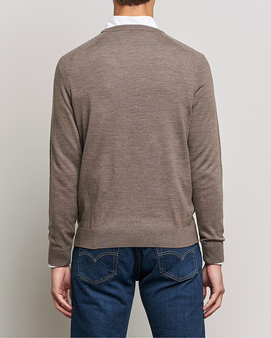 Homme | Pulls Et Tricots | Morris | Merino O-neck Brown