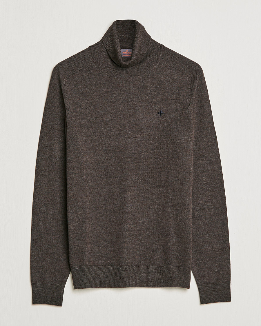Homme | Pulls Et Tricots | Morris | Merino Rollneck Dark Brown Melange
