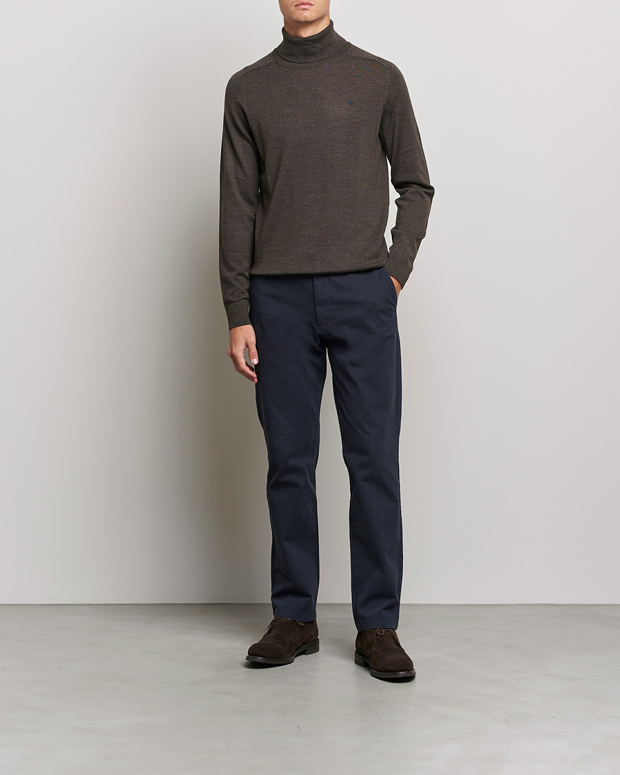 Homme | Pulls Et Tricots | Morris | Merino Rollneck Dark Brown Melange