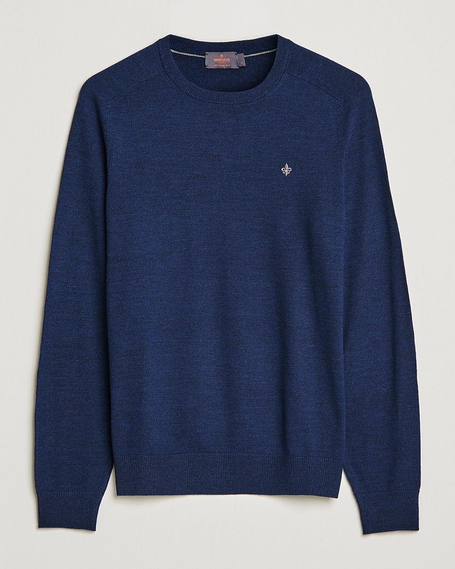 Homme | Pulls Et Tricots | Morris | Merino Crew Neck Pullover Blue