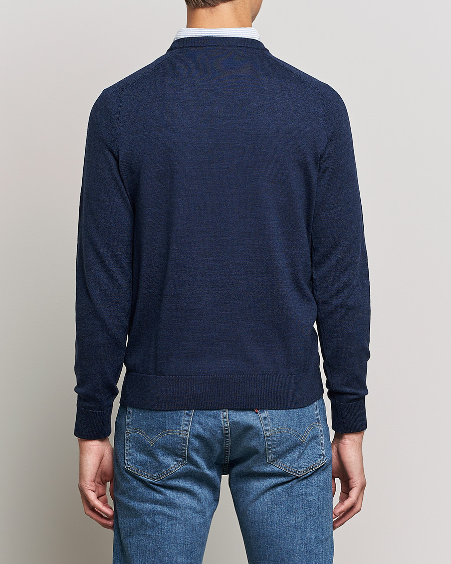 Homme | Pulls Et Tricots | Morris | Merino Crew Neck Pullover Blue