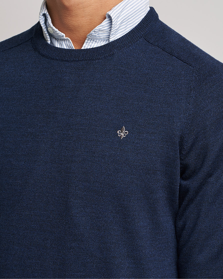 Homme | Pulls Et Tricots | Morris | Merino Crew Neck Pullover Blue