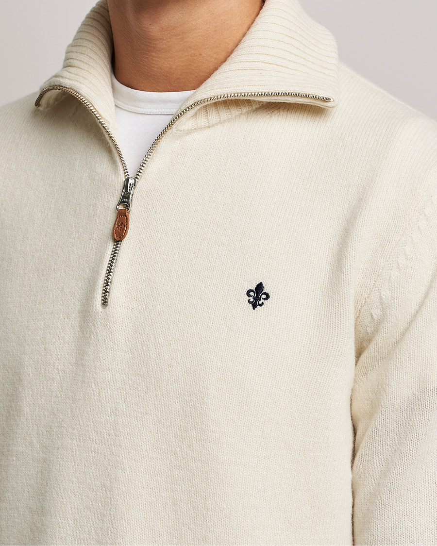 Homme | Pulls Et Tricots | Morris | Kieran Wool Half Zip Off White