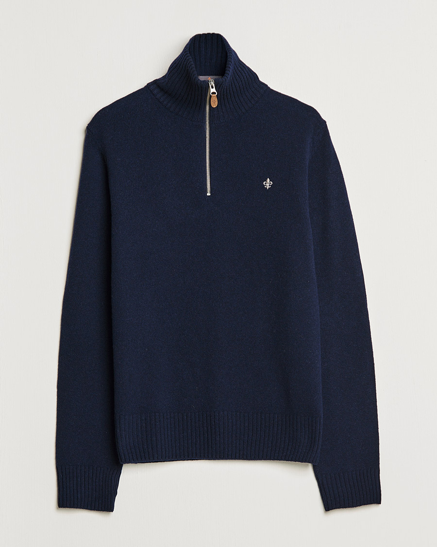Homme | Pulls Et Tricots | Morris | Kieran Wool Half Zip Navy