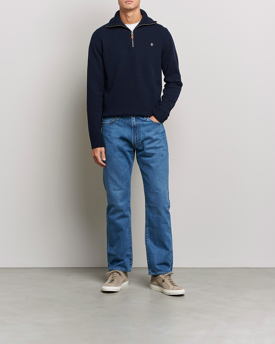 Homme | Pulls Et Tricots | Morris | Kieran Wool Half Zip Navy