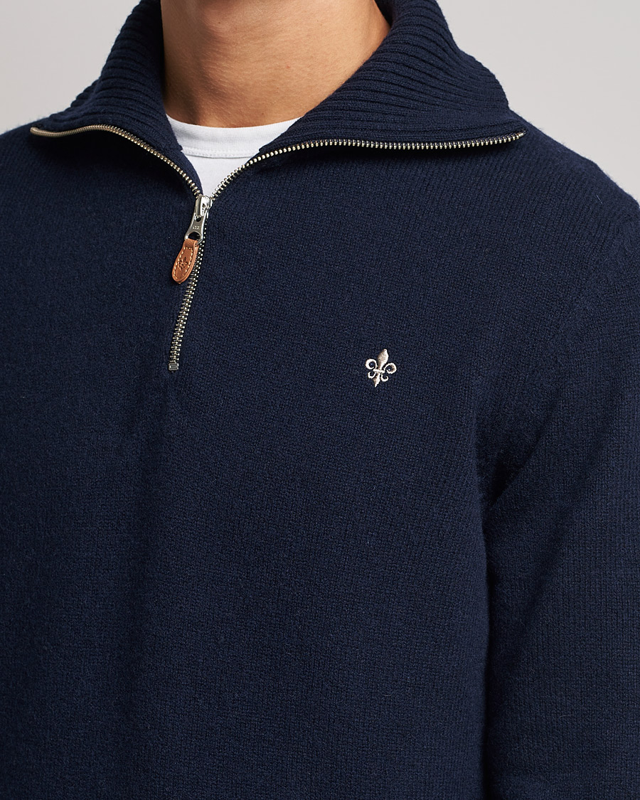 Homme | Pulls Et Tricots | Morris | Kieran Wool Half Zip Navy