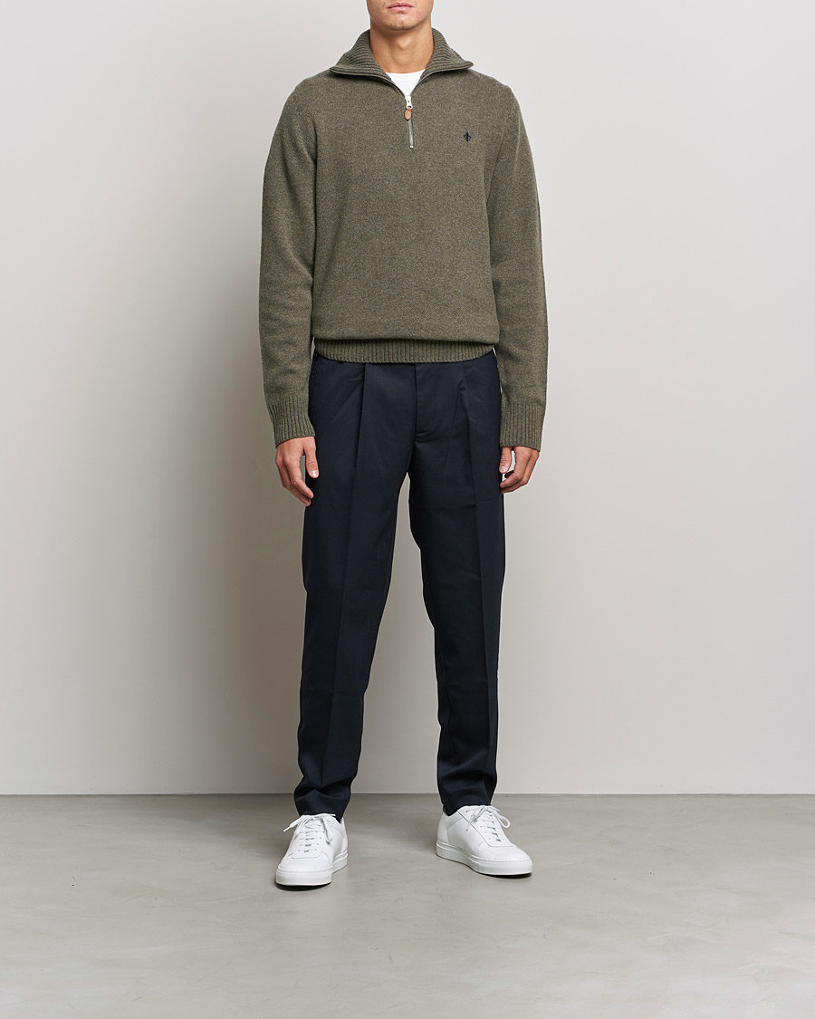 Homme | Pulls Et Tricots | Morris | Kieran Wool Half Zip Olive