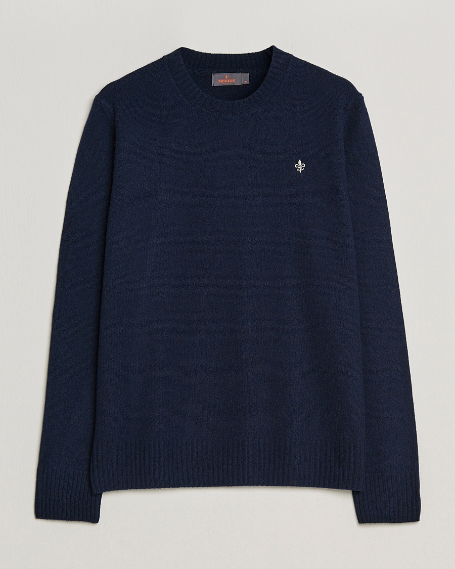 Homme | Pulls Et Tricots | Morris | Kieran Wool Crew Neck Navy